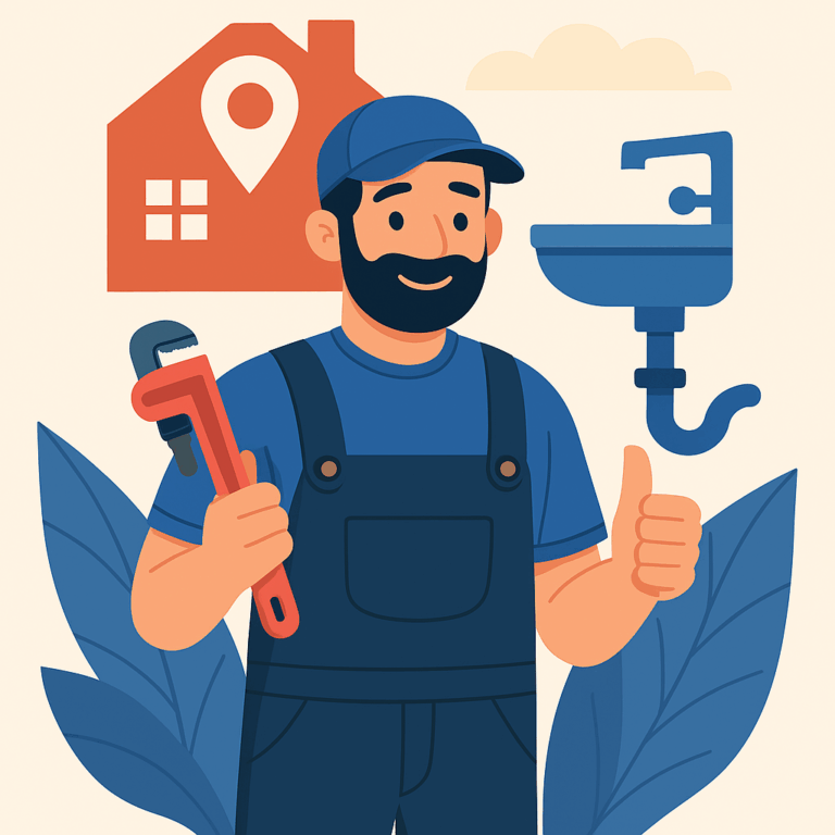 Illustration of a friendly electrician interacting with a local customer in a residential neighborhood, symbolizing trust and community connection.